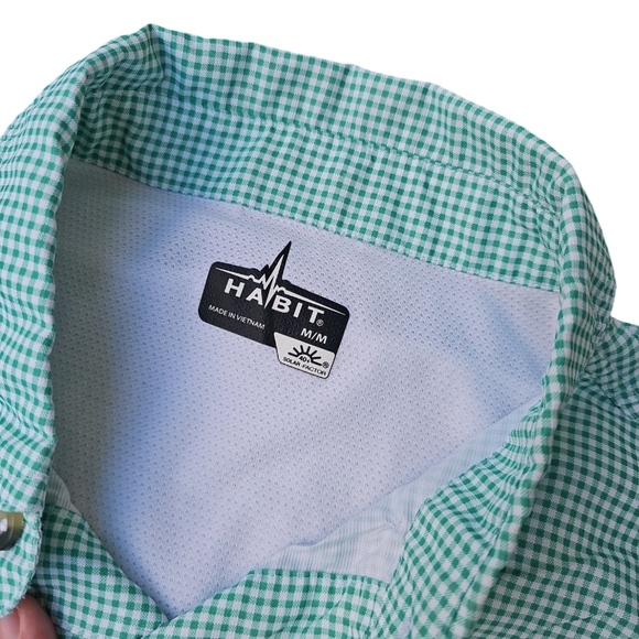 Habit Men's Fishing Short Sleeve Button-up Shirt Lot w/ 40+ Solar Factor Sz M - Picture 9 of 11